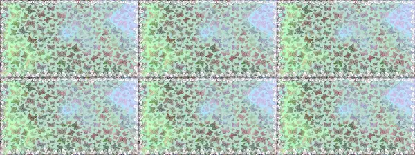 Tarafsız renklerde resimler. Bir sürü kelebek desenli kusursuz desen. Fantezi çizimi. Erkekler, kızlar, kıyafetler, duvar kağıtları için soyut bir model. Raster..