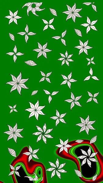 Raster resim. Elle çizilmiş. Güzel kumaş deseni. Doodle çiçekler ve dalları, otlar ve çiçekler.