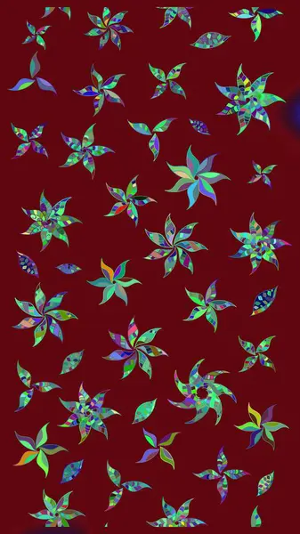 Kırmızı renkte çiçekler. Çiçekli eskiz çizimi. Renkli Yaz Temalı eskiz kalıbı. Düz Çiçek Elementleri Tasarımı.