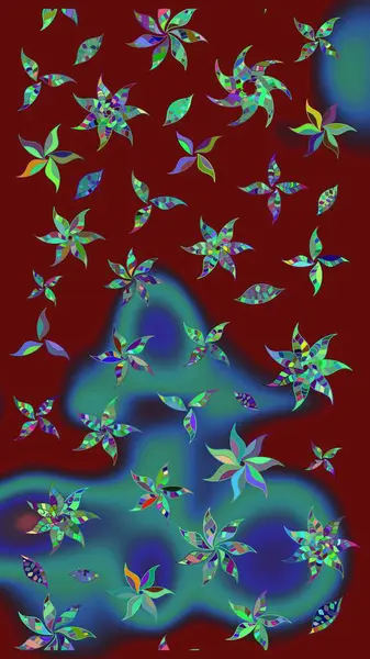 Çiçek arkaplanlı soyut zarafet eskiz deseni. Raster Güzel kumaş deseni.