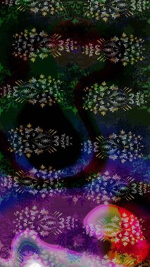 Çiçekli bahar çiçekleri. Küçük renkli çiçekler. Küçük çiçekte güzel bir desen. Moda baskıları için zarif bir şablon. Motley illüstrasyonu.