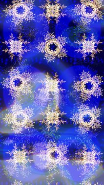 Soyut duvar kâğıdı, ambalaj dekorasyonu. Basit bir kar tanesi. Kışın sembolü, mutlu noeller, mutlu yeni yıl kutlaması Raster illüstrasyonu. Mavi ve nötr renklerde şirin kar taneleri.