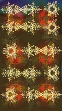 Renk arka plan üzerinde izole soyut kar taneleri ile düz tasarım. Raster kar taneleri arka plan. Kar tanesi renkli desen. Raster resim. Snowflakes desen.