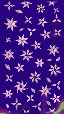 Renkli Yaz Temalı eskiz kalıbı. Düz Çiçek Elementleri Tasarımı. Mavi renkli çiçekler. Sevimli çiçek raster deseni.