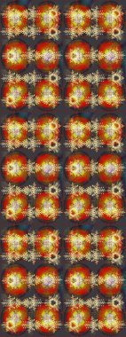 Noel stili. Kahverengi, gri ve kırmızı renkte kar taneleri. Raster illüstrasyonu.