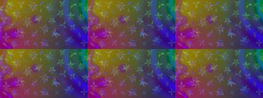 Çiçek desenli çizim. Asya tekstil tarzında. Raster illüstrasyonu. Renkli Bahar Teması eskiz kalıbı. Kahverengi renkli çiçekler. Düz Çiçek Elementleri Tasarımı.