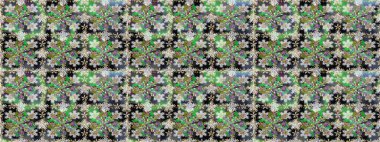 Paisleys zarif çiçek desenli dikdörtgen arka plan duvar kâğıdı illüstrasyonlu klasik stil, modern 3D çizgili sanat altın ve gri desenli çiçek yaprakları ve süslemeleri..