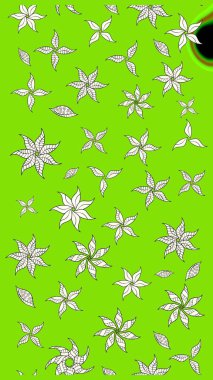 Kabile sanatı boho baskısı, klasik çiçek arkaplanı. Soyut etnik raster çizim kalıbı. Arkaplan dokusu, duvar kağıdı, yeşil renkli çiçek teması.