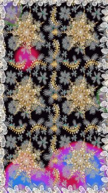 Klasik klasik klasik arka plan. Kusursuz klasik raster grisi ve altın desenli. Geleneksel oryantasyon süsü.