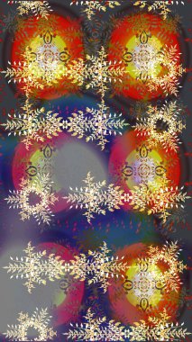 Raster illüstrasyonu. Gri, kahverengi ve nötr renklerde çiçekler. Tropikal çizim çiçek deseni.