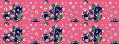 Çiçekli yumuşak bir eskiz şekli. Raster çiçekleri klasik tarzda çizilmiş. Yumuşak, pembe renkte bahar çiçekleri. Raster illüstrasyonu.