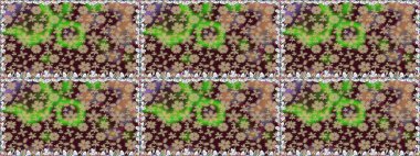 Raster - stok. Kusursuz bir arka plan modeli. Suluboya, elle çizilmiş. Vadinin çiçekleri kahverengi renklerde.