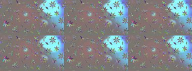 Küçük çiçekte güzel bir desen. Moda baskıları için zarif bir şablon. Çiçekli bahar çiçekleri. Motley illüstrasyonu. Küçük renkli çiçekler..