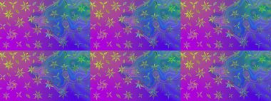 Yumuşak, mor renkte bahar çiçekleri. Raster illüstrasyonu. Raster deseni. Patlayan çiçekler soyut yerleştirilmiş.