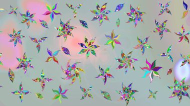 Raster - stok. Gri çiçekli eskiz deseni, suluboya çiçek deseni, sevimli çiçek, duvar kağıdı, kart veya kumaş için fayanslı.