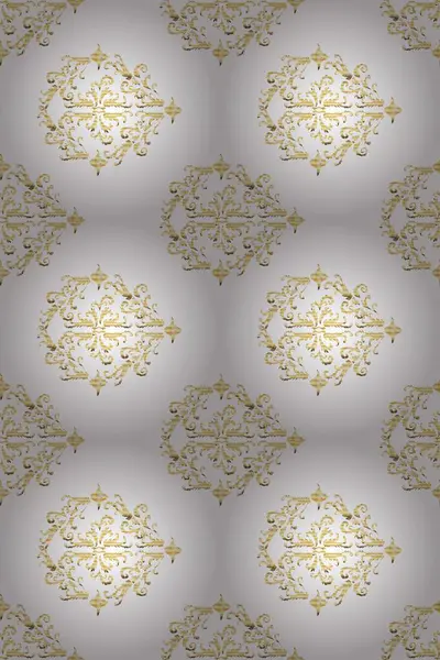 Bej, beyaz ve sarı renklerde desen. Raster Colorfil mehndi kusursuz desen. Kına dövmeli süs çiçekleri, renkli çıkartmalar, mehndi ve yoga tasarımı, kartlar ve parmak izleri..