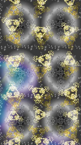 Raster illüstrasyonu. Gri, nötr ve bej kar taneleri. Noel için tatil tasarımı, yeni yıl moda baskıları. Kar tanelerinin soyut arkaplanlı Noel arkaplanı. Güzel tasarım..