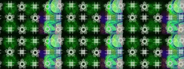 El çizimi, dövme stili karalama, kumaş tasarımı ve Raster illüstrasyonunda kartlar. Sanat terapisi için yeşil, mavi ve gri mandala şeklindeki kar taneleri..