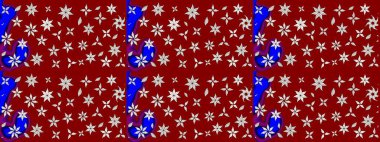 Suluboya, elle çizilmiş. Raster hisseleri. Kırmızıda çiçekler. Taslak arkaplan deseni.