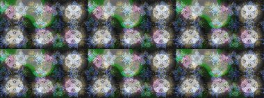 Kar taneleri deseni. Raster kar taneleri arka planda. Kar tanesi rengarenk desen. Raster illüstrasyonu. Soyut kar taneleri arkaplanda izole edilmiş düz tasarım.