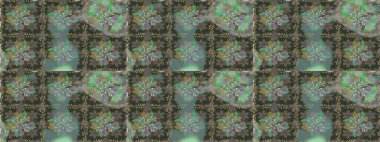 Nazikçe, güzel çiçek arkaplanı. Yeşil renkli çiçekler. Raster çiçek desenli ve çiçekli..