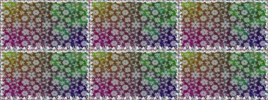 Düz çiçek öğeleri tasarım. Raster çizimde sorunsuz çiçek desenli. Bahar Tema Dikişsiz desen arka plan rengi. Fantezi kumaş deseni.