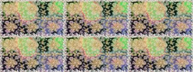 Raster illüstrasyonu. Tarafsız renklerde, altın elementlerle klasik, pürüzsüz desen.