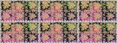 Paisleys zarif çiçek desenli dikdörtgen arka plan duvar kâğıdı illüstrasyonlu klasik stil, modern 3D çizgili sanat altın ve gri desenli çiçek yaprakları ve süslemeleri..