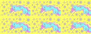 Düz Çiçek Elementleri Tasarımı. Çiçekli eskiz çizimi. Sarı renkli çiçekler. Renkli Yaz Teması çizim şablonu.