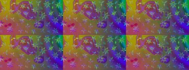 Kahverengi renkli çiçekler. Çiçekli karalama şeklinde Raster çiçek deseni. Nazik, sevimli çiçek arkaplanı..