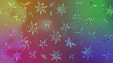 Düz Çiçek Elementleri Tasarımı. Renkli Bahar Teması eskiz kalıbı. Mor renkte zarif çiçek buketi suluboya. Raster illüstrasyonu.