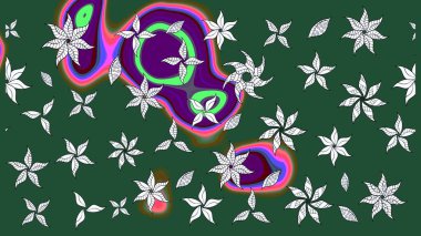 Raster Moda kumaş deseni. Çizgi çizimi kalıbı. Şirin çiçekler..