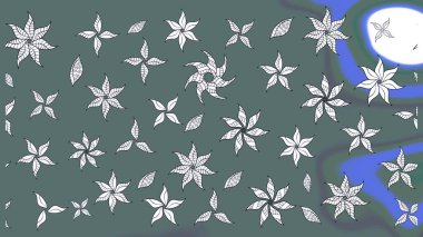 Raster çiçek izi. Raster Yumuşak kumaş deseni. Çiçeksel nötr çizim kalıbı. Klasik taslak çizimi.