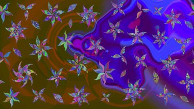 Düz Çiçek Elementleri Tasarımı. Raster çiçekli arka plan. Güzel kumaş deseni. Güzel eskiz şekli. Yazdır. Renkli Yaz Teması çizim şablonu.