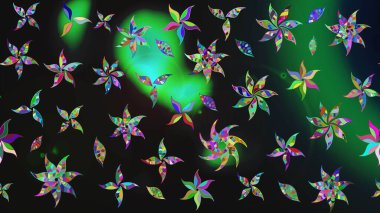 Çiçek deseni. Raster illüstrasyonu. Gri renkli çiçek çizimi. Gri renkli çiçekler. Şatafatlı bahar bahçesi dokusu.