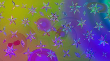 Raster çiçekleri klasik tarzda çizilmiş. Raster illüstrasyonu. Çiçekli yumuşak bir eskiz şekli. Yumuşak, bahar çiçekleri menekşe renklerinde.