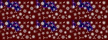 Çiçekli, yapraklı, çiçek desenli eskiz. El çizimi. Raster illüstrasyonu.