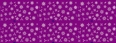 Raster. Mor renkli güzel çiçekli çizim deseni, suluboya çiçek deseni, duvar kağıdı, kart veya kumaş için fayanslı..