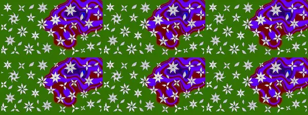 Eskiz klasiği. Raster Şirin kumaş deseni. Renkli Bahar Teması eskiz kalıbı. Düz Çiçek Elementleri Tasarımı.