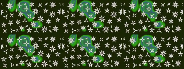 Çiçekli çiçek deseni, suluboya. Gri renkli çiçekler. Renkli Bahar Teması eskiz kalıbı. Düz Çiçek Elementleri Tasarımı. Raster illüstrasyonu.