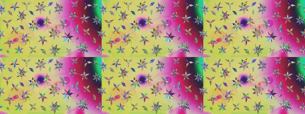 Tarafsız renklerde bahar çiçekleri. Çiçek ve yapraklı karalama şeklinde Raster çiçek deseni. Raster illüstrasyonu.