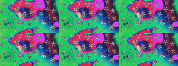 Küçük yeşil çiçeklerle oldukça eski bir besin torbası deseni. Tekstil, kumaş, kapaklar, duvar kağıtları, baskı, paket, koleksiyon defteri, örgü, dekupaj için çiçek arkaplanı..