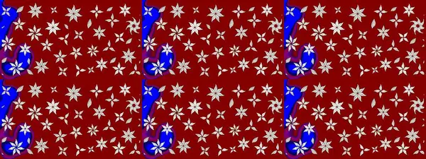 Suluboya, elle çizilmiş. Raster hisseleri. Kırmızıda çiçekler. Taslak arkaplan deseni.