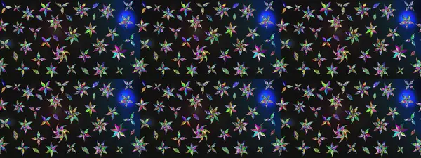 Gri renkler ve parlak çiçekler üzerine soyut çizim deseni. Küçük çiçekte hoş bir çiçek deseni var. Çiçek elementli zarif raster dokusu..