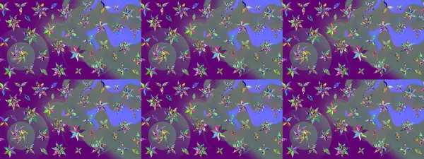 Düz Çiçek Elementleri Tasarımı. Mor renkli çiçekler. Renkli Bahar Teması eskiz kalıbı. Güzel çiçek deseni..