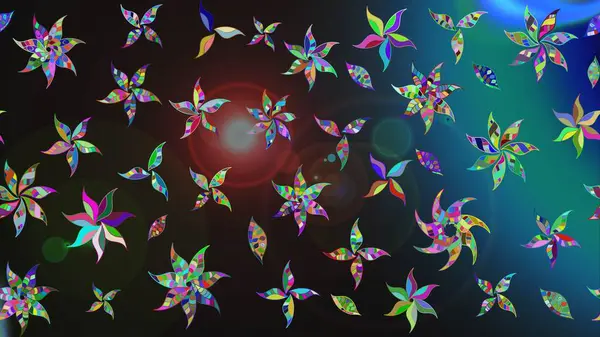 Gri renkli etnik çiçekli zarif eskiz deseni. Asya Tekstil 'inde Raster Çiçek İllüstrasyonu.