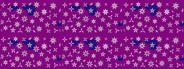 Mor renkli Asya tekstili. Raster illüstrasyonu. Suluboya çiçekli çiçek deseni.