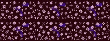 Nazikçe, güzel çiçek arkaplanı. Çiçekli karalama şeklinde Raster çiçek deseni. Kahverengi renkte çiçekler.