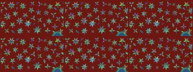 Taslak süsleme izi. Etnik Mandala havlusu. Raster Henna tarzı. Sınır Kızılderili çiçekli paisley patten. Tebrik kartı arkaplanı, boyama kitabı, arkaplan, tekstil için kullanılabilir.