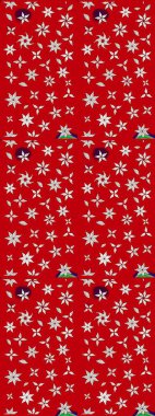 Küçük çiçekteki sevimli çiçek deseni. Kırmızı renkte çiçekler.